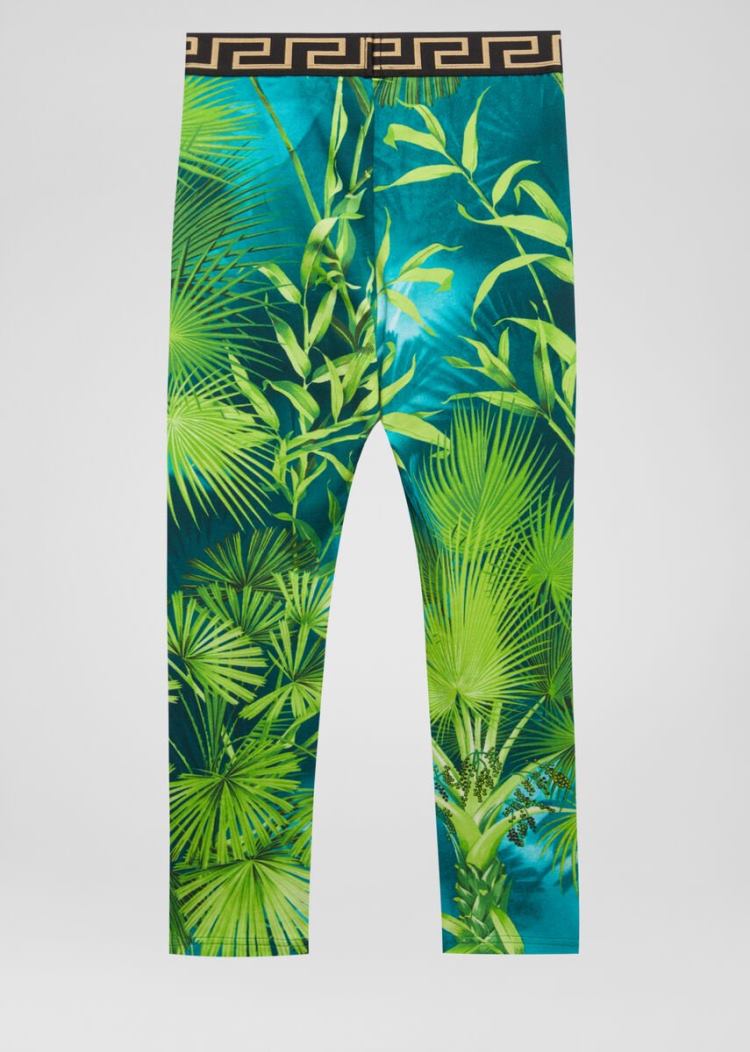 Versace Young Jungle Print Leggings κολαν παιδικα Πολύχρωμο | H9J90VA