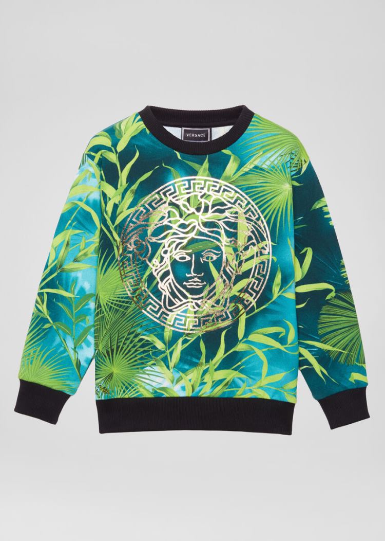 Versace Young Jungle Print Medusa Sweatshirt φουτερ παιδικα Πολύχρωμο | TOWGMKF