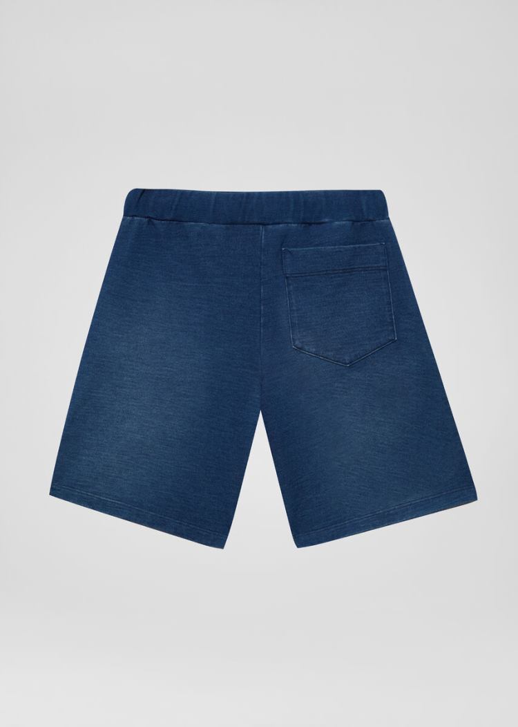 Versace Young Logo Denim Shorts σορτσ παιδικα μπλε | E6E7SWN