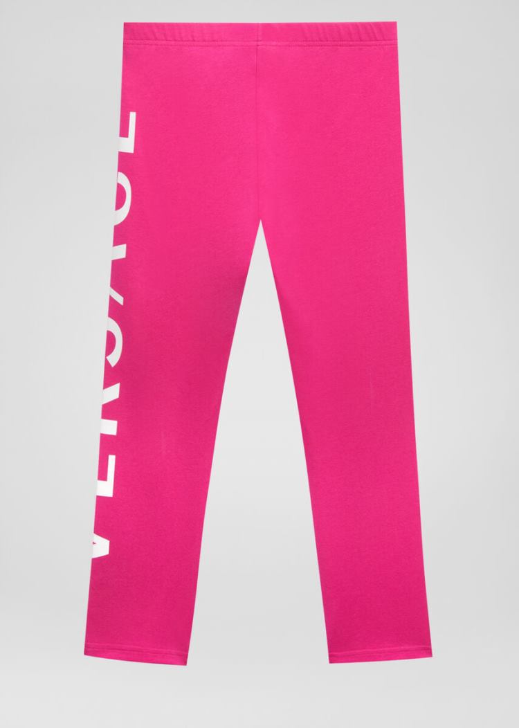 Versace Young Logo Leggings κολαν παιδικα ροζ | X0QD1O0