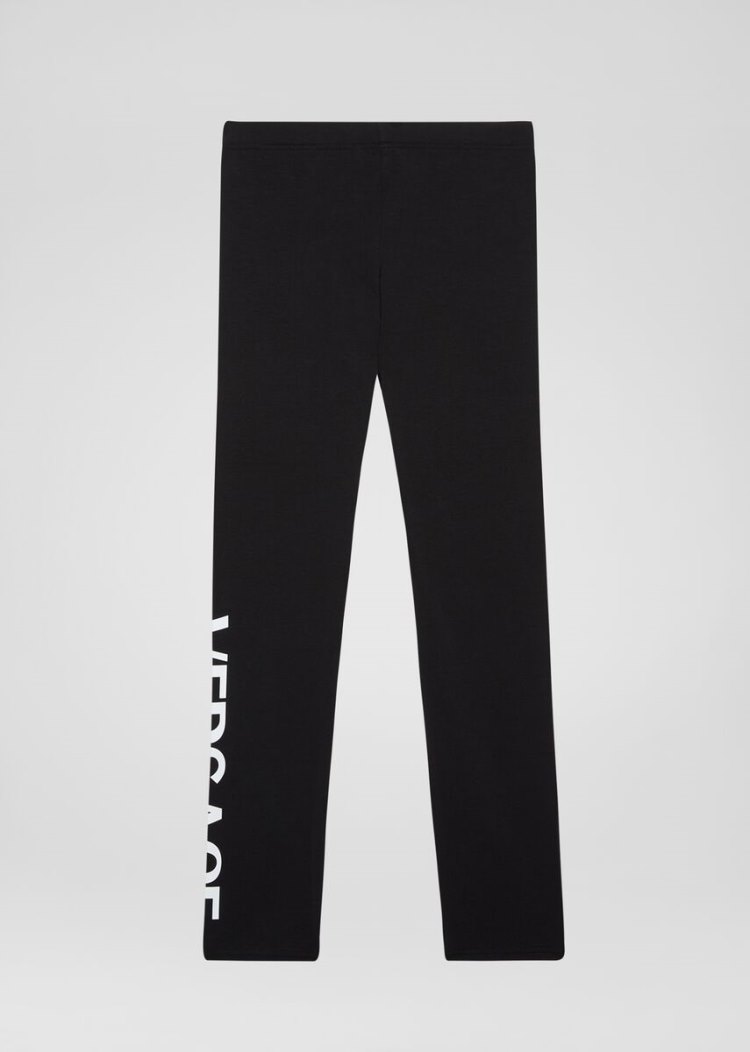 Versace Young Logo Trousers παντελόνι παιδικα μαυρα | GFBQBHD