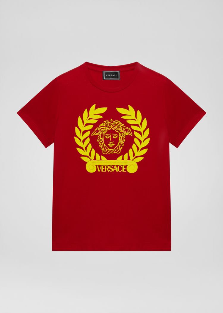Versace Young Medusa Logo T Shirt μπλουζακια παιδικα κοκκινα | HGPA3VS