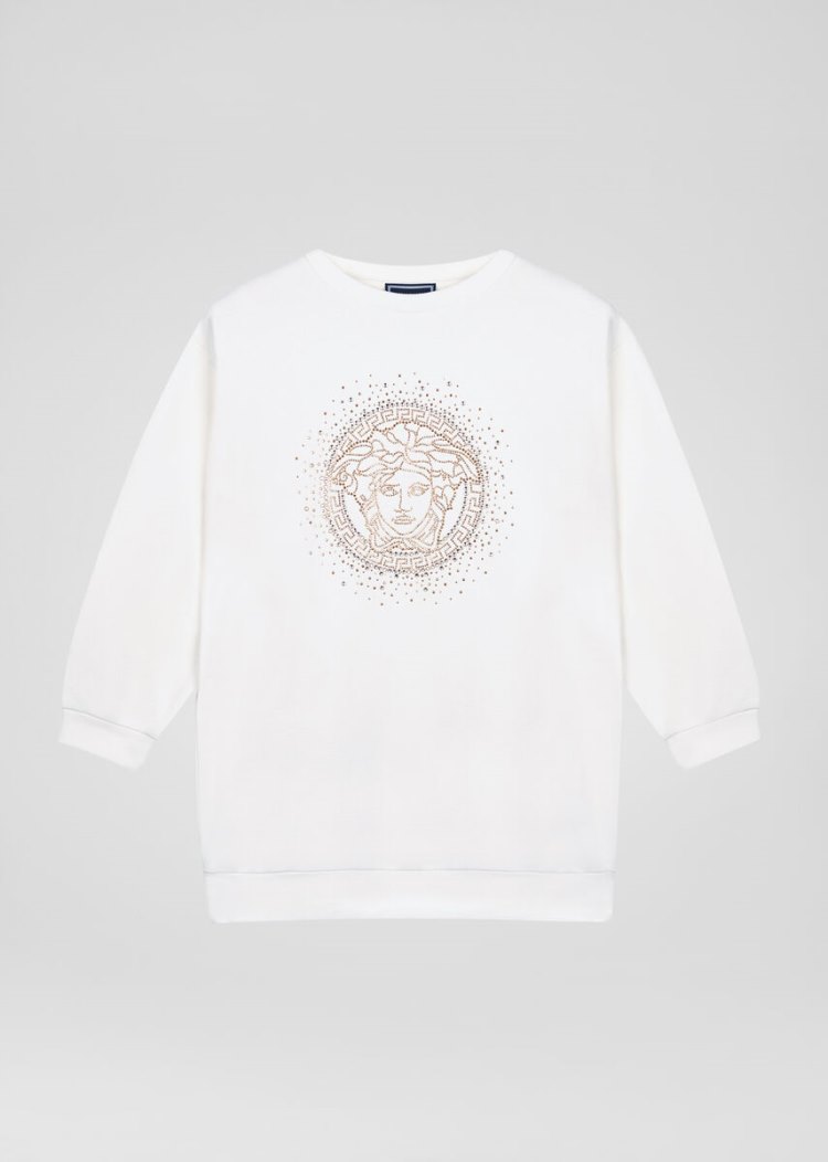 Versace Young Medusa Motif φορεμα φορεμα παιδικα ασπρα | TZS33YZ