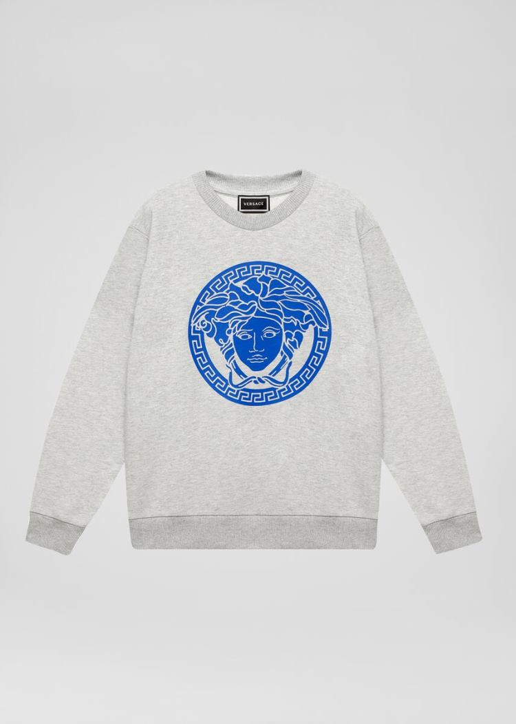 Versace Young Medusa Sweatshirt φουτερ παιδικα γκρι | 34YNO47