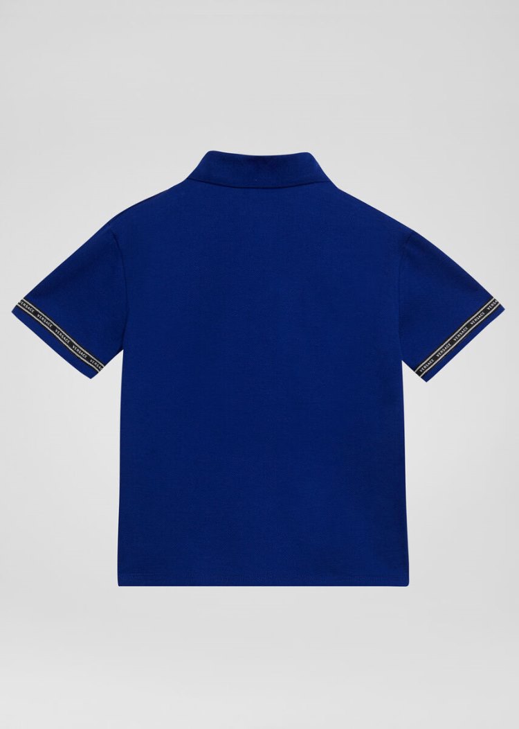 Versace Young Nastro Polo Shirt μπλουζακια πολο παιδικα μπλε | NUIJV9Q