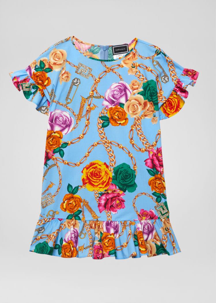 Versace Young Rose Jewel Print φορεμα φορεμα παιδικα Πολύχρωμο | OEALGBI