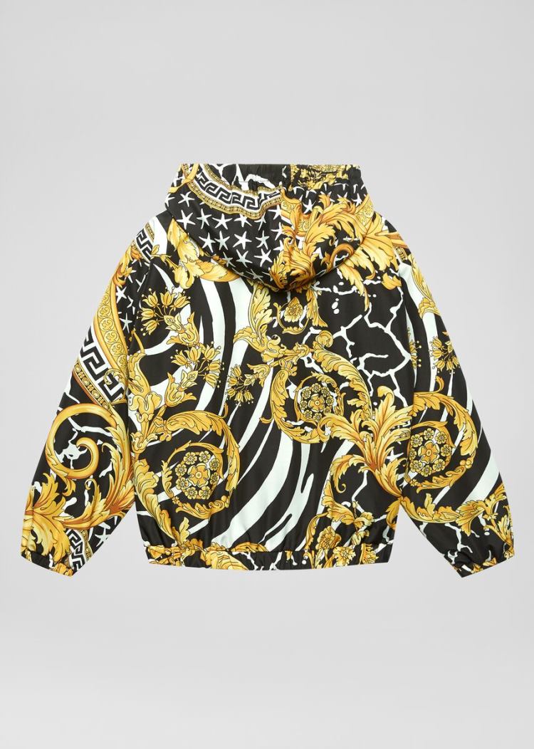 Versace Young Savage Barocco Print Κουκουλοφόρος Jacket μπουφαν παιδικα Πολύχρωμο | XUGQJGZ