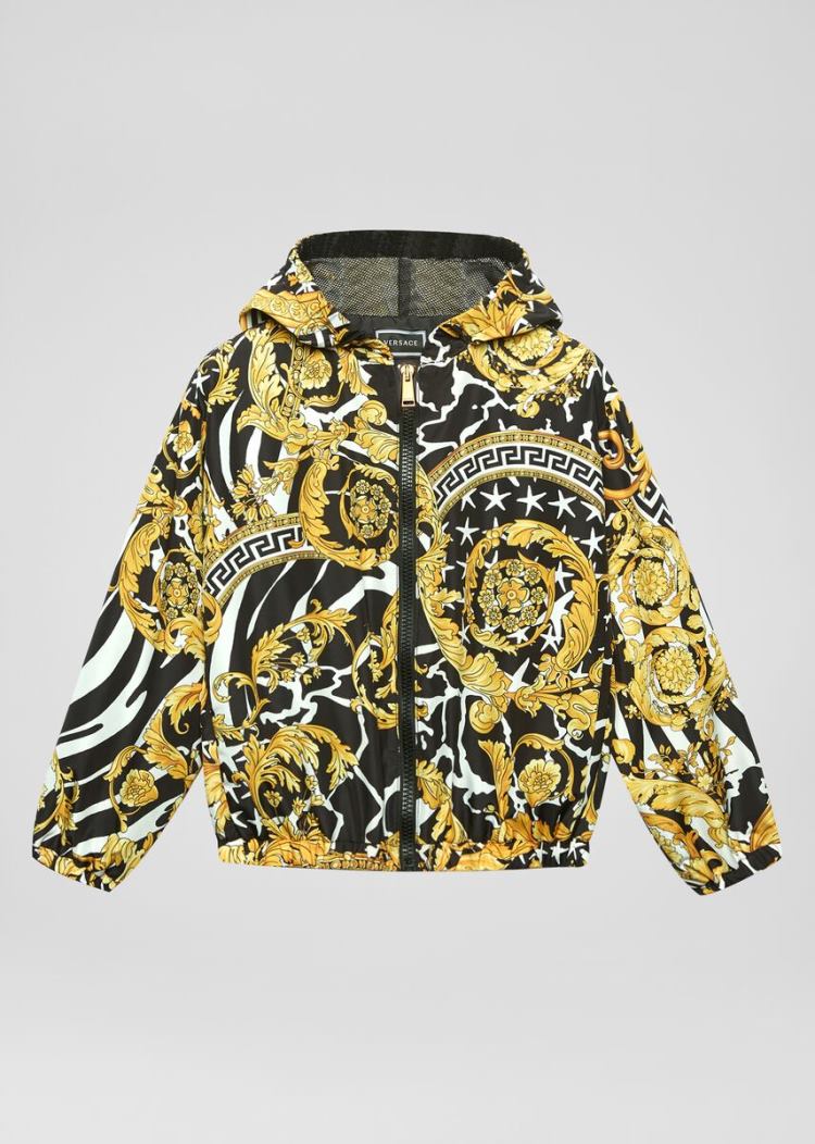 Versace Young Savage Barocco Print Κουκουλοφόρος Jacket μπουφαν παιδικα Πολύχρωμο | XUGQJGZ