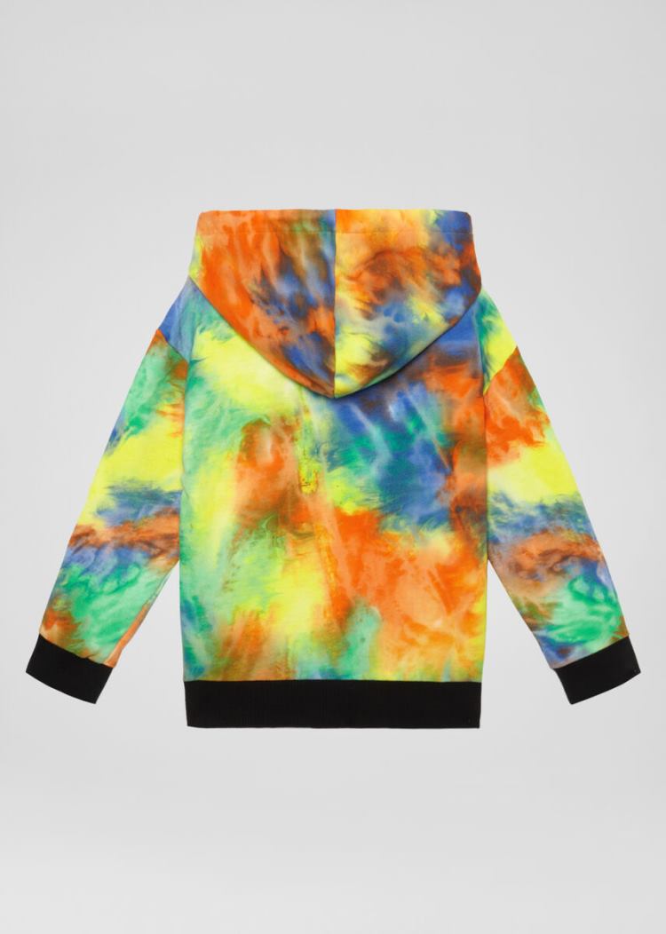 Versace Young Tie-Dye Print 90s Vintage Logo Hoodie φουτερ με κουκουλα παιδικα Πολύχρωμο | NP68D92