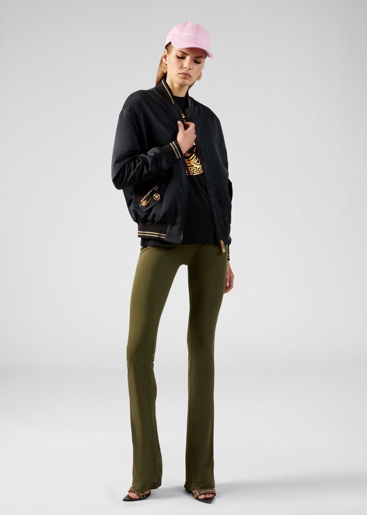 Versace Ασφαλείας Pin Bomber Jacket μπουφαν γυναικεια μαυρα | MTFWDZ6