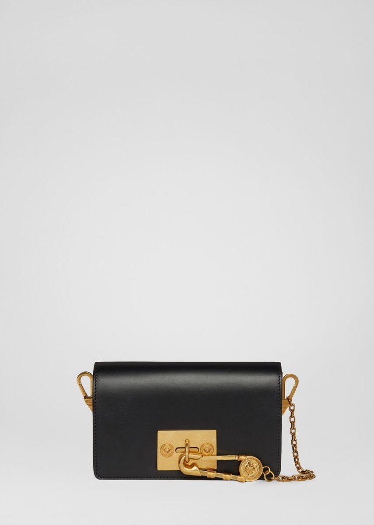 Versace Ασφαλείας Pin Crossbody Bag τσάντεσ χιαστί ανδρικα μαυρα | GFF4PJV