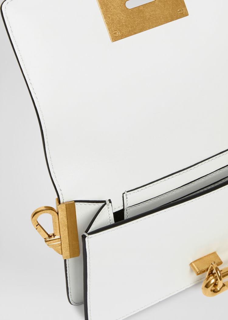 Versace Ασφαλείας Pin Crossbody Bag τσάντεσ χιαστί ανδρικα ασπρα | O0WJYGV