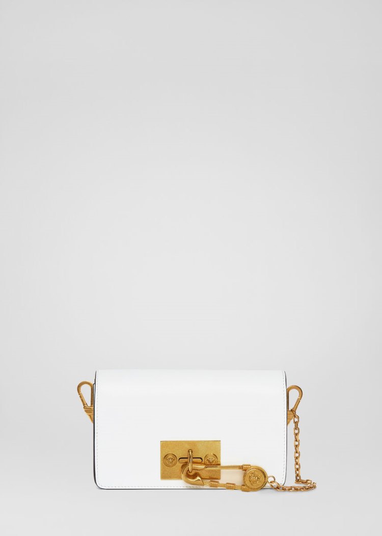 Versace Ασφαλείας Pin Crossbody Bag τσάντεσ χιαστί ανδρικα ασπρα | O0WJYGV