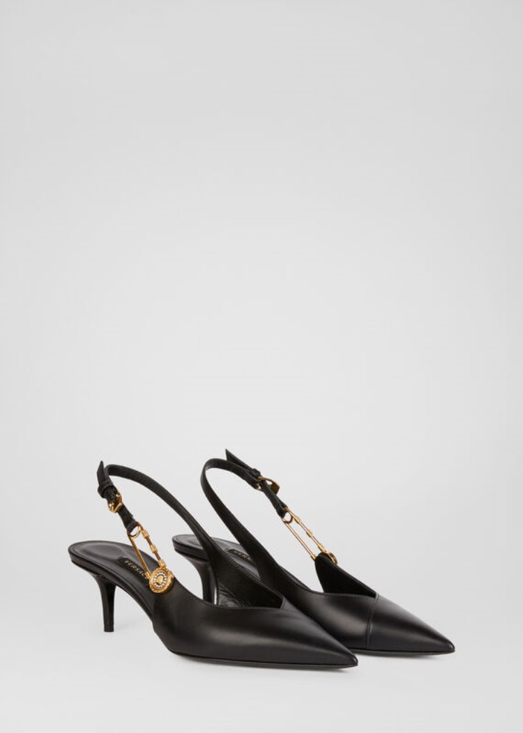 Versace Ασφαλείας Pin Mid-Heel Pumps γοβεσ γυναικεια μαυρα | 1G4QL2W