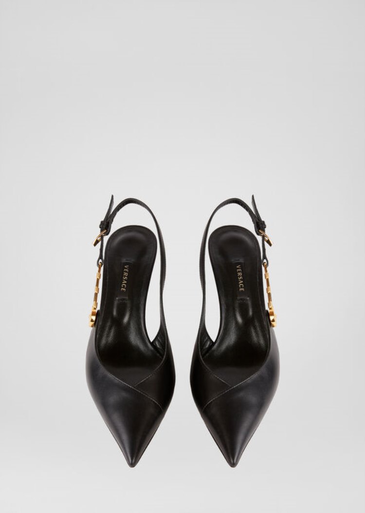 Versace Ασφαλείας Pin Mid-Heel Pumps γοβεσ γυναικεια μαυρα | 1G4QL2W