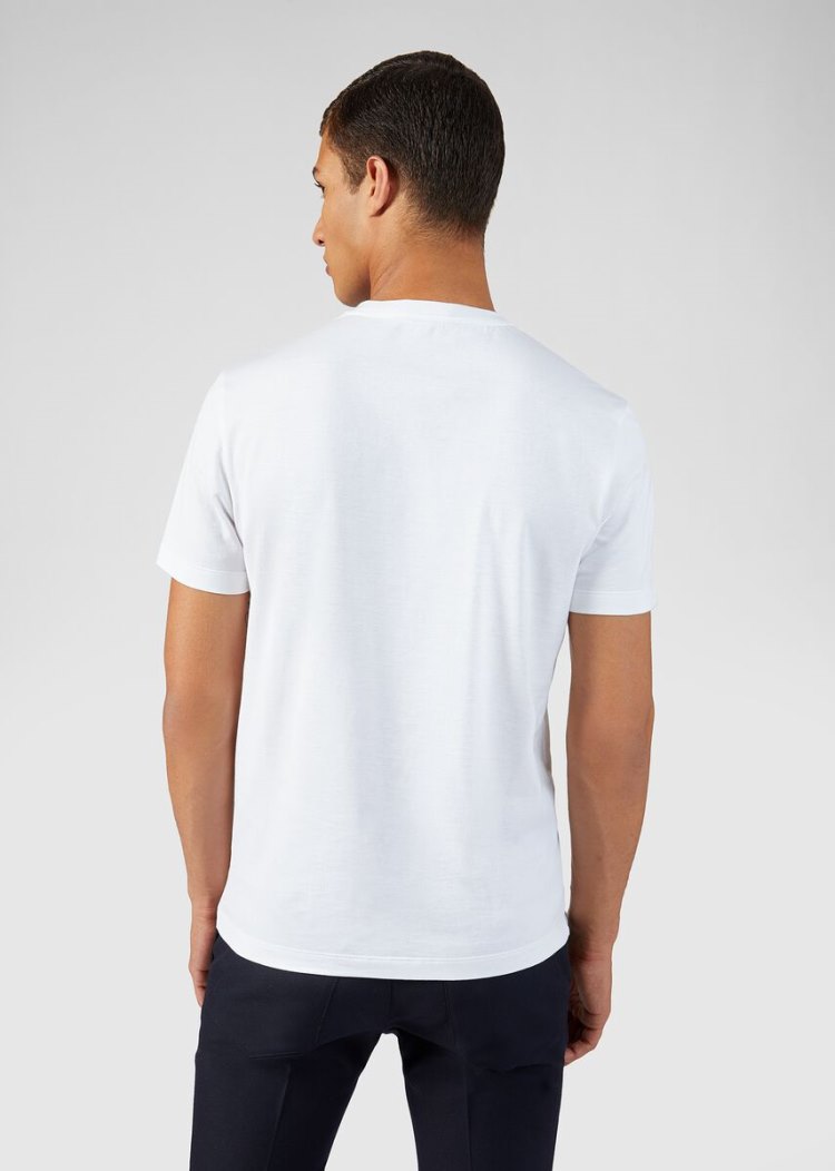 Versace Ασφαλείας Pin Print T Shirt μπλουζακια ανδρικα ασπρα χρυσο χρωμα | 902OW5B