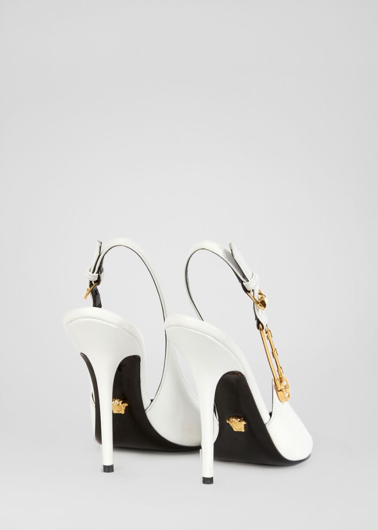 Versace Ασφαλείας Pin Pumps γοβεσ γυναικεια ασπρα | 4NAZA80