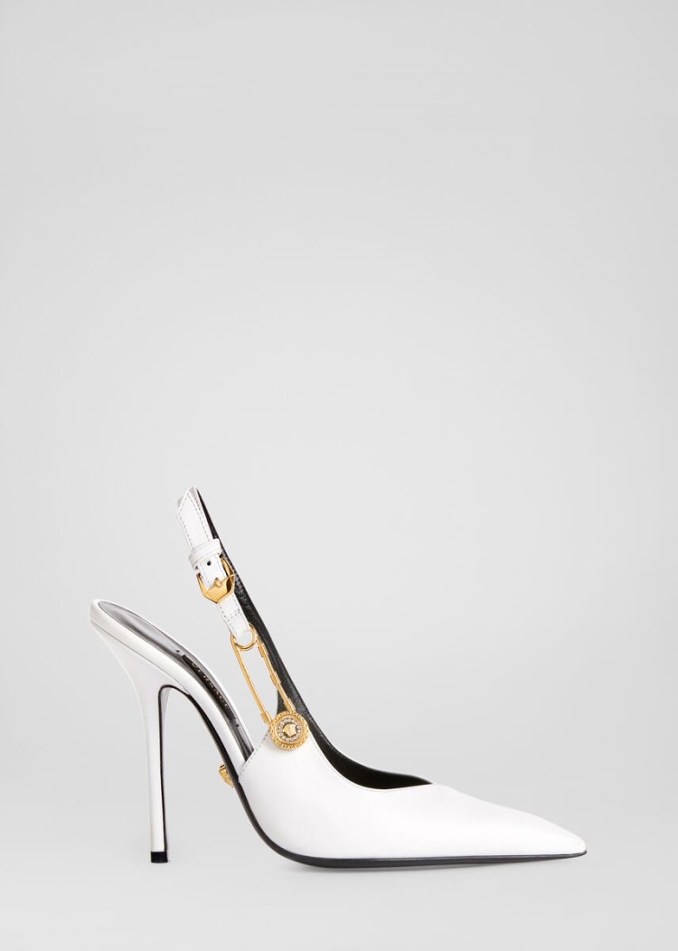 Versace Ασφαλείας Pin Pumps γοβεσ γυναικεια ασπρα | 4NAZA80