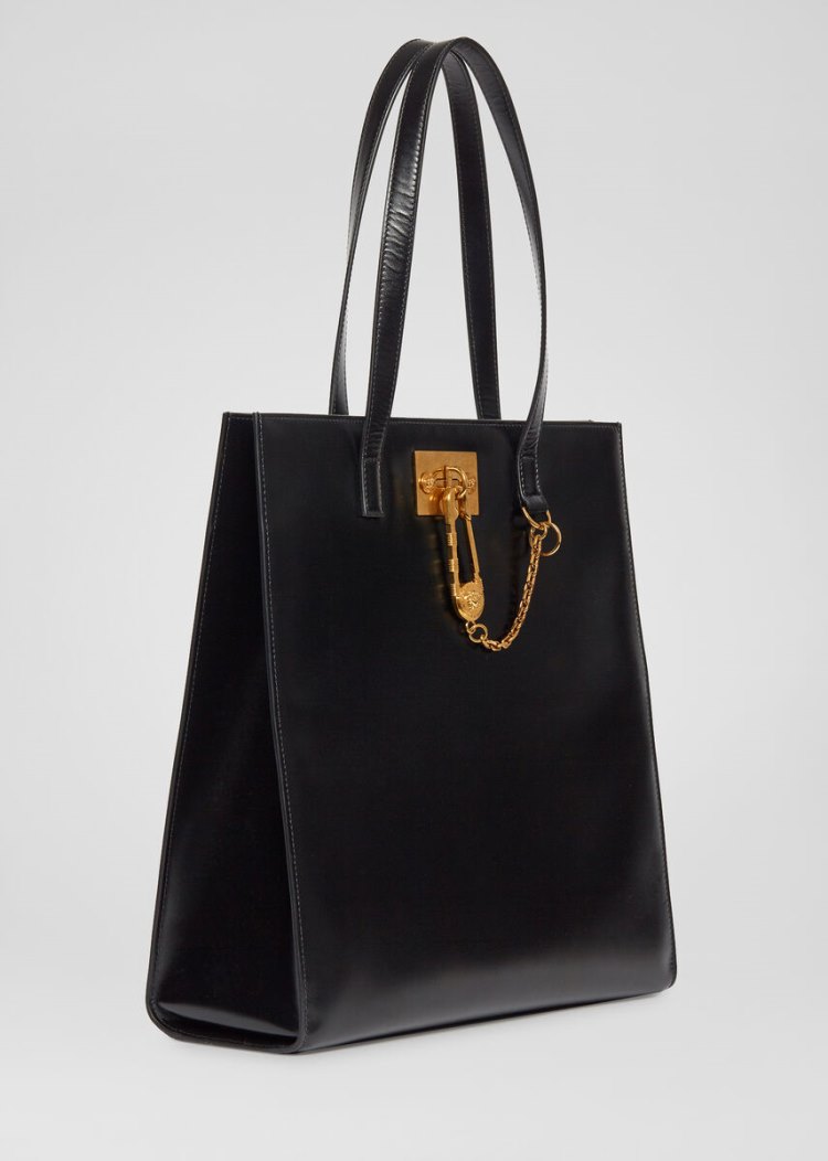 Versace Ασφαλείας Pin Tote Bag τσάντεσ tote ανδρικα μαυρα | L2C41LU