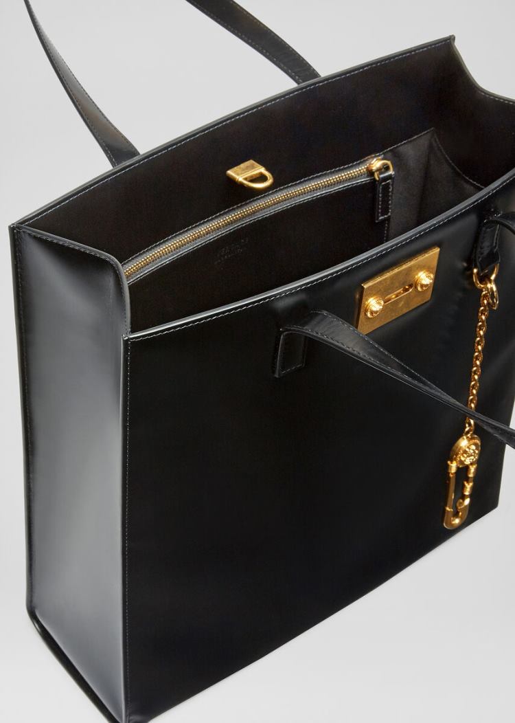Versace Ασφαλείας Pin Tote Bag τσάντεσ tote ανδρικα μαυρα | L2C41LU