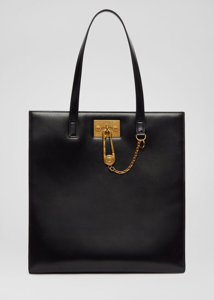 Versace Ασφαλείας Pin Tote Bag τσάντεσ tote ανδρικα μαυρα | L2C41LU