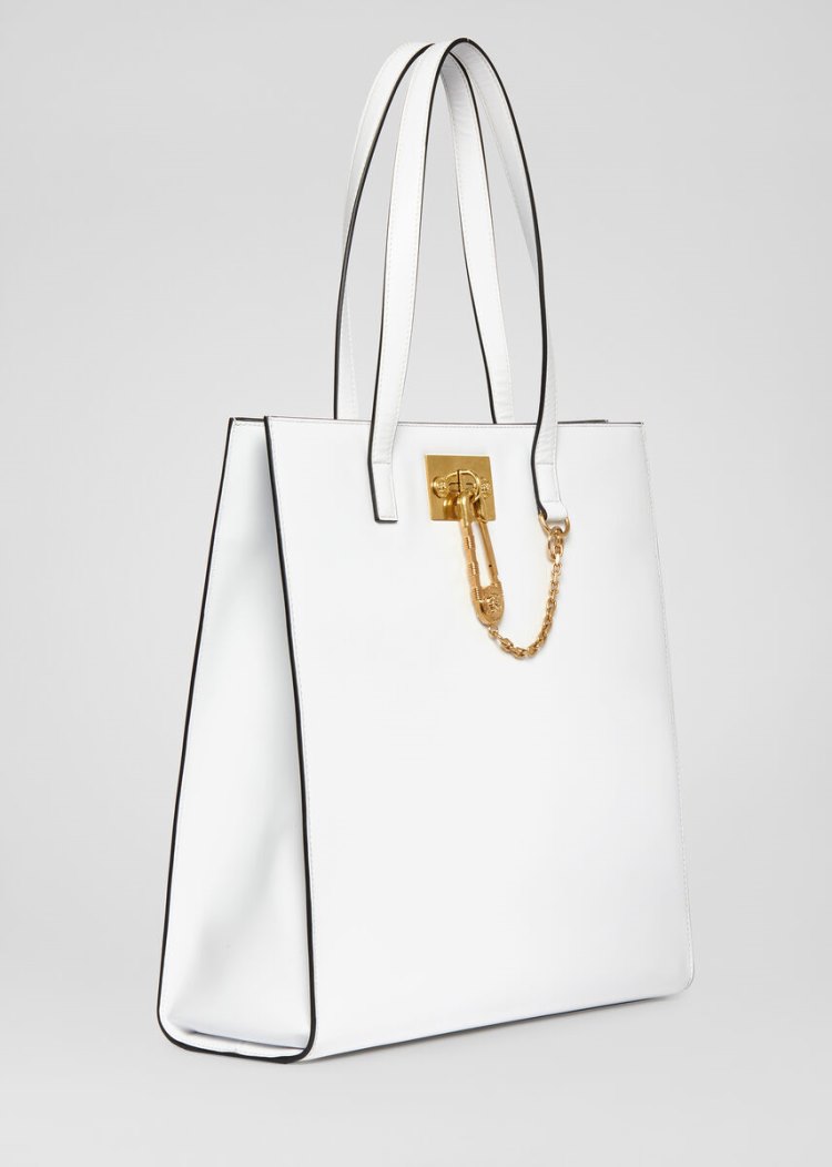 Versace Ασφαλείας Pin Tote Bag τσάντεσ tote ανδρικα ασπρα | S0FK06Z