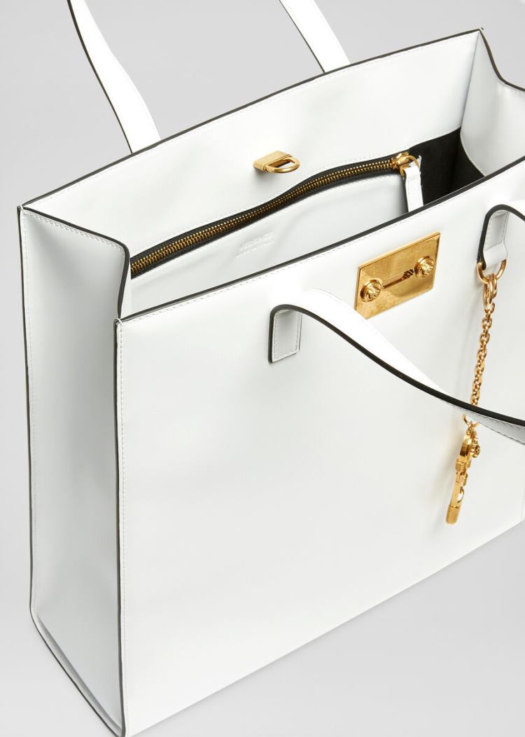 Versace Ασφαλείας Pin Tote Bag τσάντεσ tote ανδρικα ασπρα | S0FK06Z