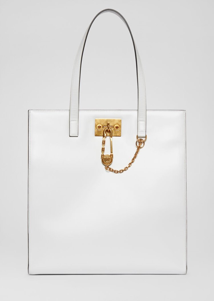 Versace Ασφαλείας Pin Tote Bag τσάντεσ tote ανδρικα ασπρα | S0FK06Z
