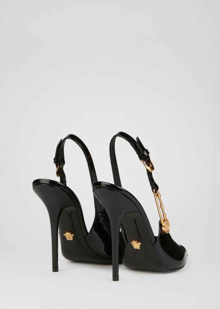Versace Ασφαλείας Pin λουστρινι Pumps γοβεσ γυναικεια μαυρα | SRYB88D