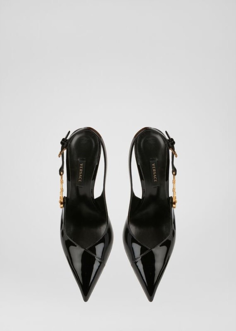 Versace Ασφαλείας Pin λουστρινι Pumps γοβεσ γυναικεια μαυρα | SRYB88D