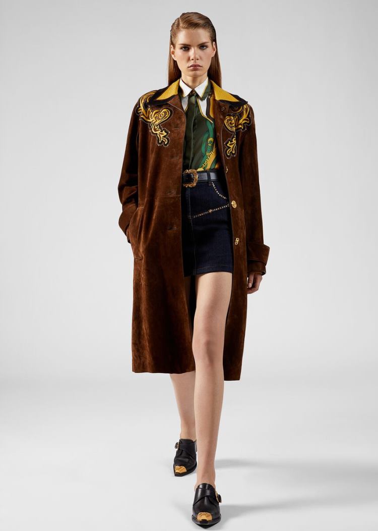 Versace Μπλούζες Barocco Rodeo Print Silk Shirt πουκαμισα γυναικεια Πολύχρωμο | TLU7BO1