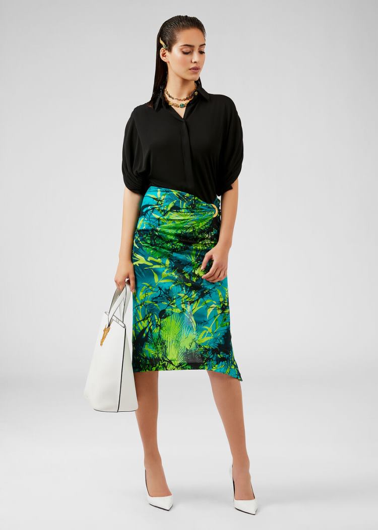 Versace Μπλούζες Draped Crêpe Shirt πουκαμισα γυναικεια μαυρα | IULLSH5