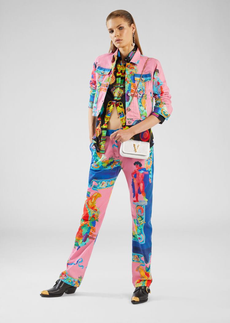 Versace Μπλούζες Seven Vessels Print Shirt πουκαμισα γυναικεια Πολύχρωμο | BV6SJWT