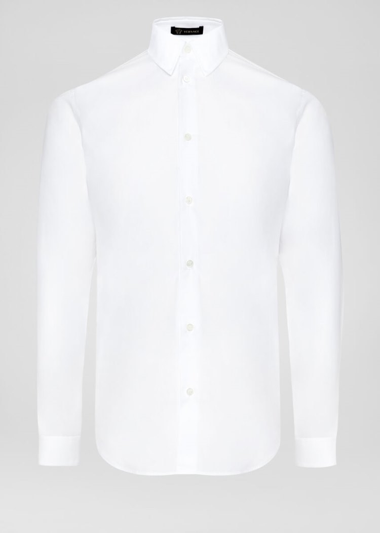 Versace βαμβακερα Shirt πουκαμισα ανδρικα ασπρα | KM6QT5F