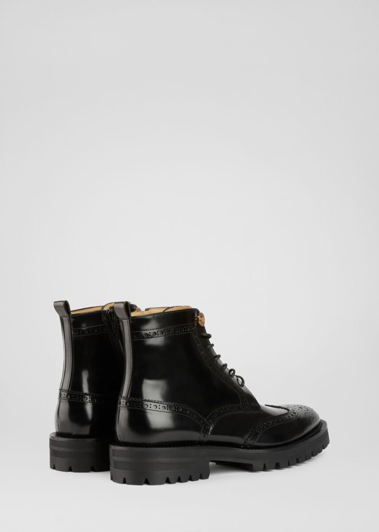 Versace δαντελα Up δερματινα Brogue Boots μποτεσ ανδρικα μαυρα | B7VZWTQ