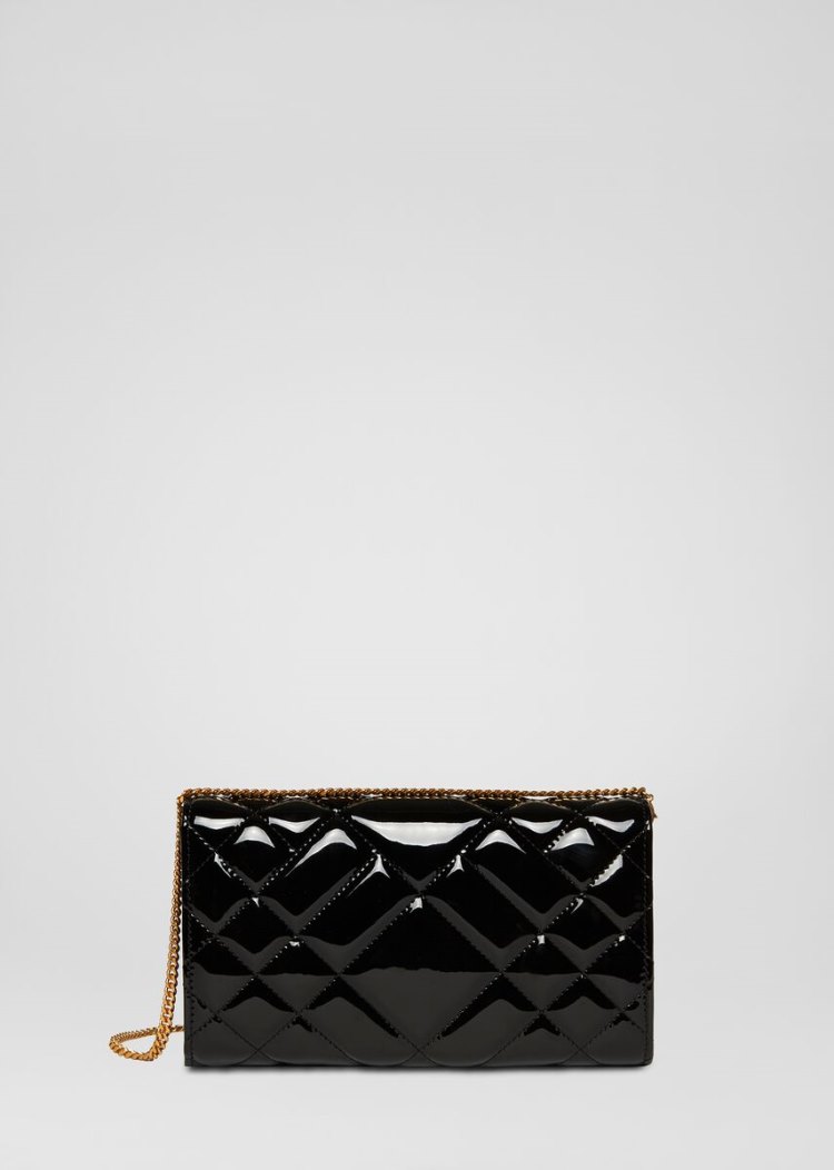 Versace λουστρινι δερματινα Quilted Icon Evening Bag Evening Bags γυναικεια μαυρα | IG4IM0E