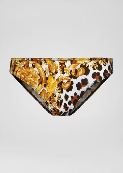 Versace Barocco Animalier Μπικίνι Bottoms μαγιό γυναικεια Πολύχρωμο | 6SD0YIM