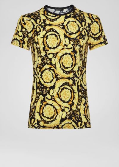 Versace Barocco Print Gym T Shirt μπλουζακια ανδρικα Πολύχρωμο | NU44XXF