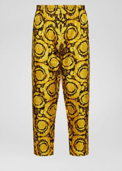 Versace Barocco Print Silk Pyjama Bottoms παντελονι ανδρικα Πολύχρωμο | D80JRDX