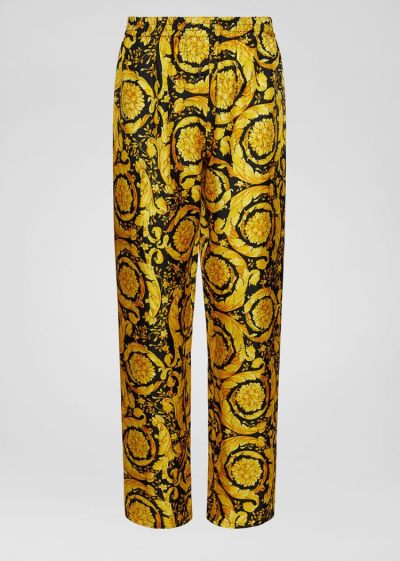 Versace Barocco Print Silk Pyjama Bottoms παντελονι γυναικεια Πολύχρωμο | EORDMVE