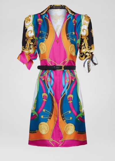 Versace Barocco Rodeo Print Silk Shirt φορεμα φορεμα γυναικεια Πολύχρωμο | 101P35K
