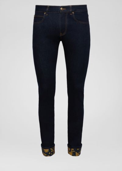 Versace Barocco Western Accent Jeans τζιν παντελονι ανδρικα μπλε | GUWQAX0