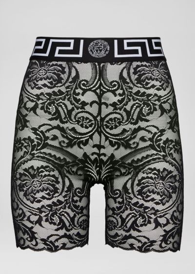Versace Barocco δαντελα Cycling Shorts εσωρουχα γυναικεια μαυρα | WEPJGUE