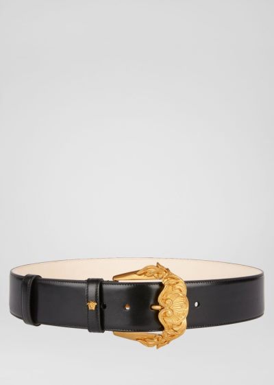 Versace Barocco πόρπης Belt ζωνη γυναικεια μαυρα | A0KPUOW