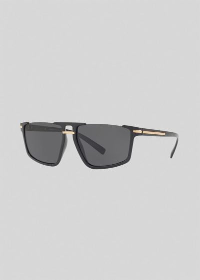 Versace Black Greca Aegis γυαλια ηλιου ανδρικα μαυρα | 6L8FMZJ