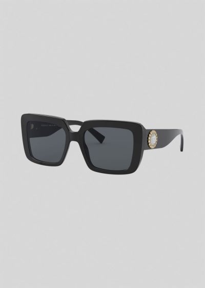 Versace Black Medusa Crystal Jewel γυαλια ηλιου γυναικεια μαυρα | KHNKALR