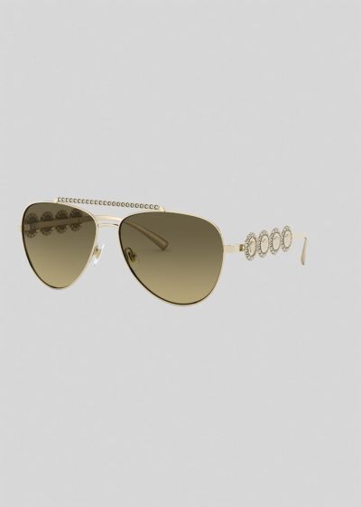 Versace Brown Signature Medusa Pilot γυαλια ηλιου γυναικεια καφε | 0OLGTSS