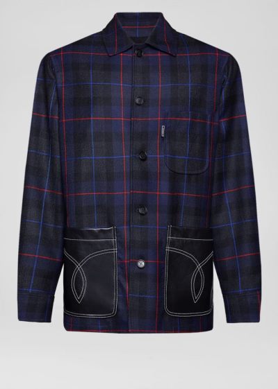 Versace Checked Wool Jacket μπουφαν ανδρικα Πολύχρωμο | 4S8UDT7