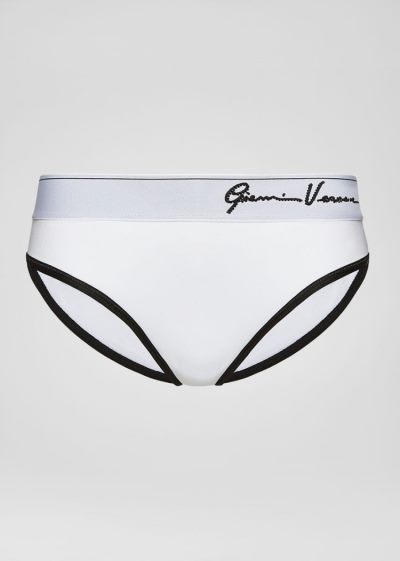 Versace Crystal GV Signature Briefs εσωρουχα γυναικεια ασπρα | 2BQC3RW