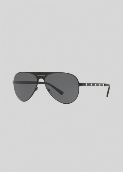 Versace Dark Grey Medusina Pilot γυαλια ηλιου ανδρικα σκούρο γκρι | OWU1II0